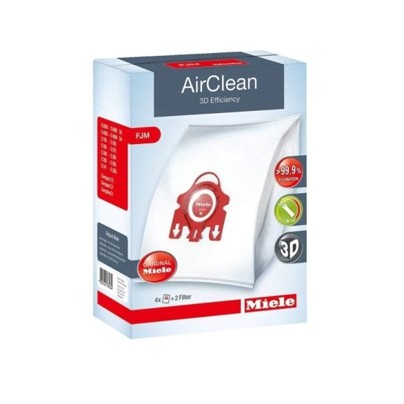 MIELE AIRCLEAN VACUUM FILTER & BAGS (3D F/J/M DUSTBAGS) 4 BAGS, 1 MOTOR FILTER, 1 AIRCLEAN FILTER - 10123220